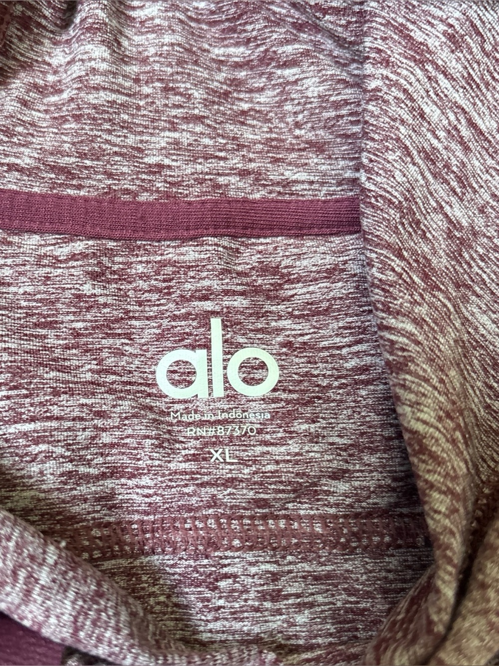 ALO Yoga Marled Wine Performance Top